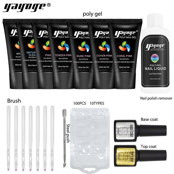 

Yayoge Poly Gel Kit 7 Цветов Лак Быстрое Наращивание Ногтей Твердый Гель УФ-Лак Для Ногтей Поли Строительный Гель для Наращивания Ногтей