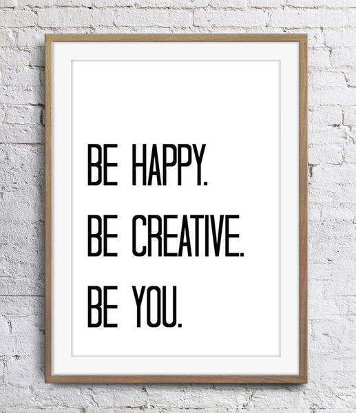 

Motivational Inspirational Quotes Be Happy Art Poster Wall Decor Pictures Art Print Poster Unframe 16 24 36 47 Inches