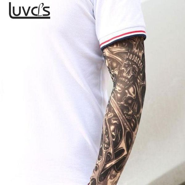 Acheter Temporaire Manches Tatouage Protection Solaire De Tatouage Manchette à Séchage Rapide Cyclisme Manchettes Vélo Golf Sports Bras Manchettes De