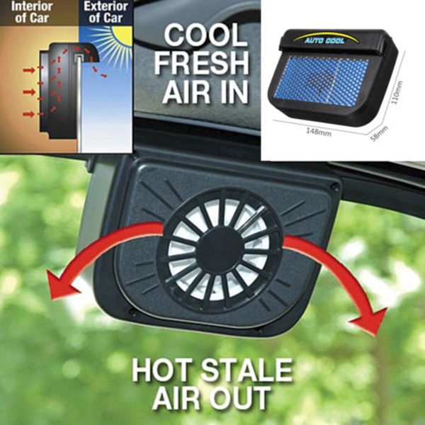 

2018 solar powered car window windshield auto air vent cooling fan cooler radiator fast ing