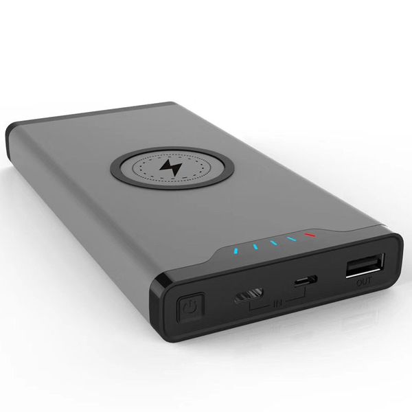 

2018 qi wirele charger 10000mah portable u b power bank wirele charging pad for iphone x 8 plu am ung note 8 8 powerbank