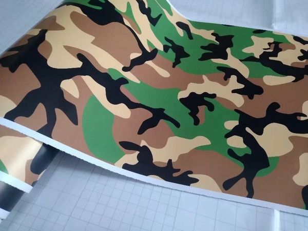 Waldgrünes Tarn-/Camouflage-Vinyl für Autoverpackung, Pixel-Camouflage-Aufkleberfolie mit Luftablass, Fahrzeuggrafik, Größe: 1,52 x 30 m/Rolle