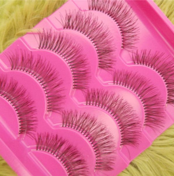 

5 pairs makeup handmade messy natural cross false eyelashes perfect eye lashes beauty make up accessory