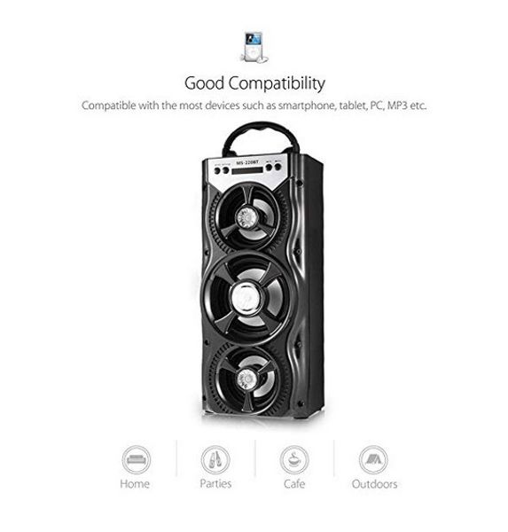 

handle speaker ms-220bt portable multifunctional usb aux bluetooth speaker fm radio backlight support 3.5mm plug micro tf card u-disk