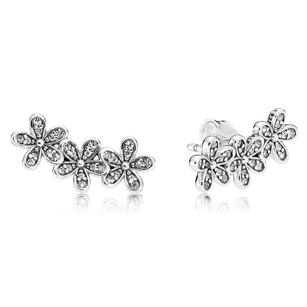 

new daisy bouquet s925 silver earrings personality fashion flower jewelry display flowers sterling silver earrings girls, Golden;silver