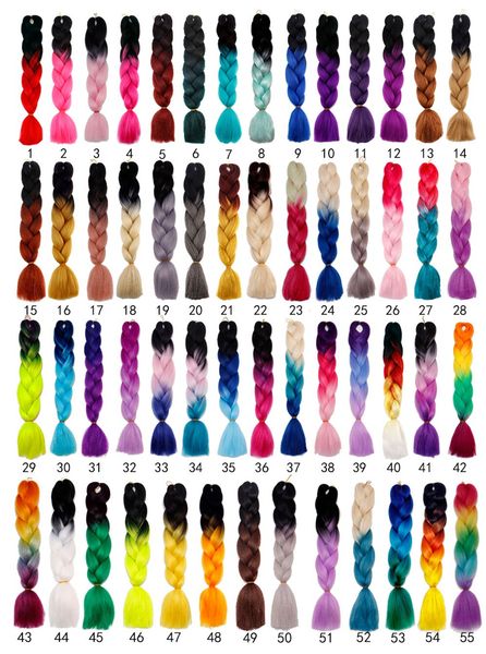 Long Kanekalon Jumbo Braiding Hair Human Ponytails Jumbo