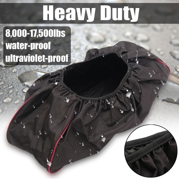 

600d uv-resistant for driver recovery car winch cover waterproof thick red edge oxford fabric dustproof 8000-17500 capacity