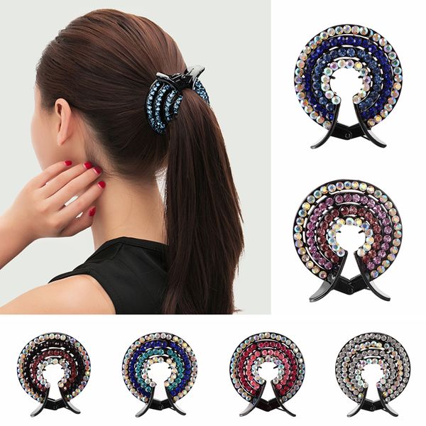 Fashion Women Ladies Crystal Hair Clips Nest Hair Claw Hairgrip