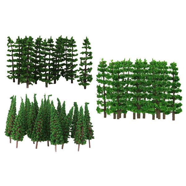 

90pcs model trees 65-90mm(2.56-3.5inch), ho scale trees, diorama supplies, model train scenery, woodland scene with no bases