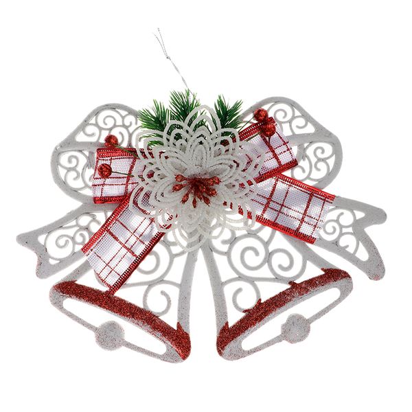 

christmas tree hanging double bell holiday decorations xmas tree ornaments, plastic