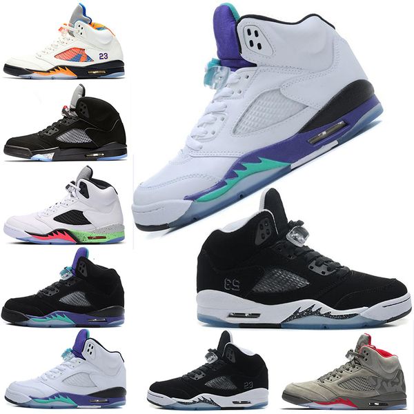 

5s black white grape oreo off basketball shoes v olympic metallic sliver gold og black metallic breathable comfortable sports shoes trainers