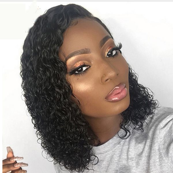 Lace Front Wigs Wet And Wavy Virgin Brazilian Curly Human Hair