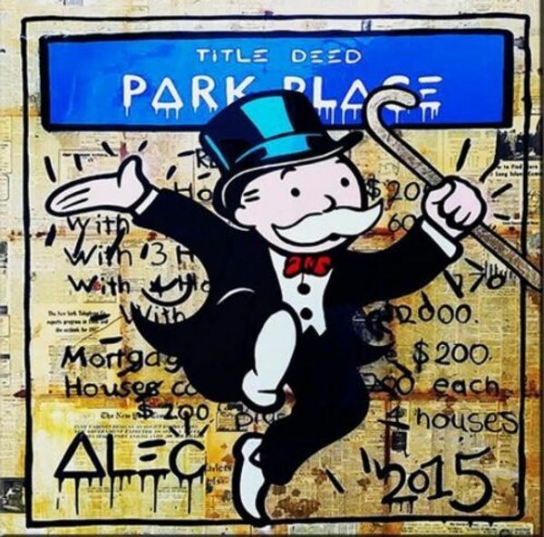 

alec monopoly banksy street art 21 park place home decor handcrafts /hd print oil painting on canvas wall art canvas pictures 200131