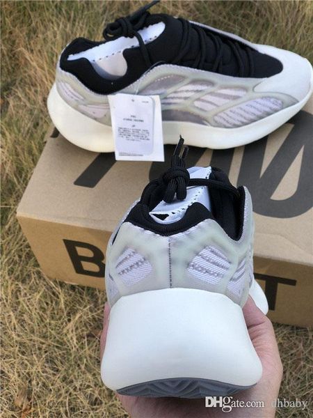 

2019 authentic originals 700 v3 azael black white 3m reflective kanye west men women running shoes sports sneakers ef9897 with box