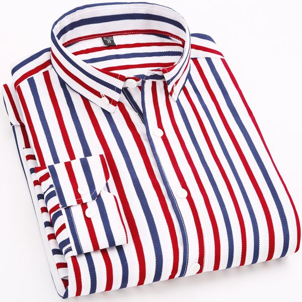 

2019 spring fashion striped casual mens long sleeved shirts fabric soft comfortable men dress slim fit social formal shirts, White;black