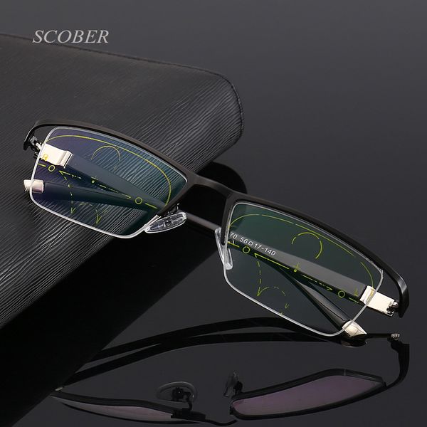 

2020 texture progressive multifocal reading glasses men smart zoom anti-blue reading glasses women uv400, White;black