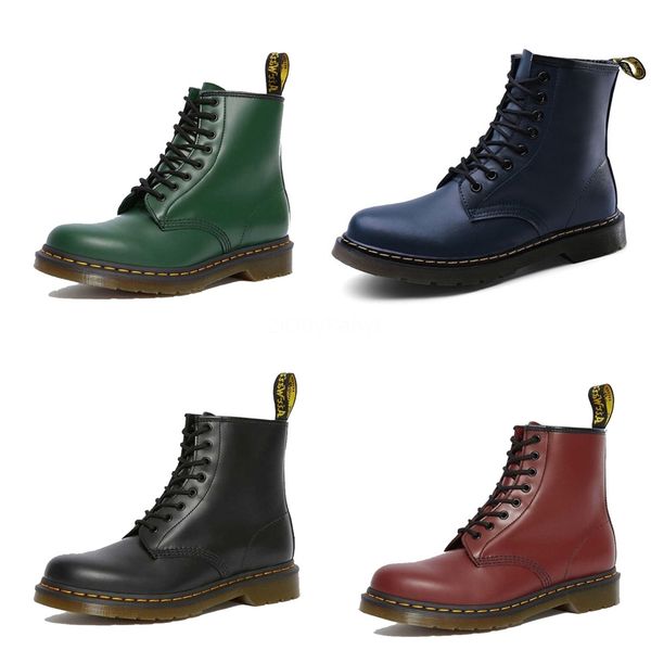 

women martin short boots classic women shoes leather with low boots fashion side zipper martin boots autumn and winter#768, Black