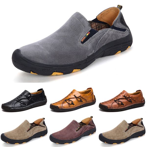 

2020 new designer luxury men casual shoes black loafers flat suede leather slip on fashion mens trainers sneakers size 38-45 color16
