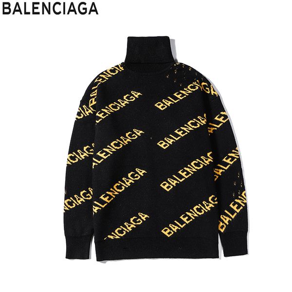 

19ss new arrival casual mens sweaters fashion brand hip-hop long sleeve winter autumn casual sweaters b103912y, Black