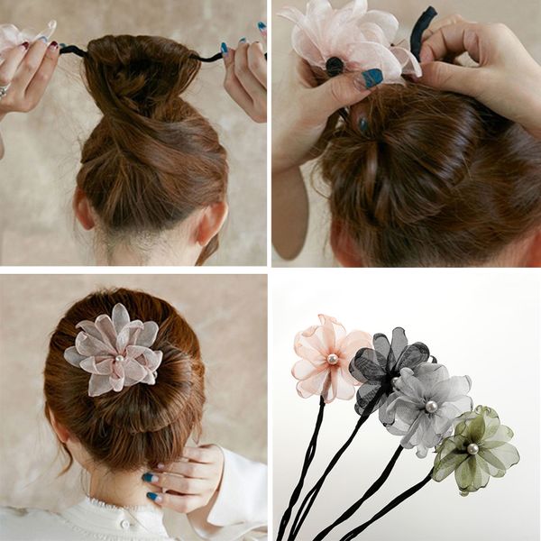 Fashion Women Hair Accessories Headbands Lace Flower Pearl New