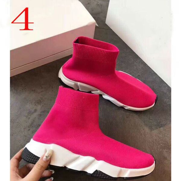 

2019 new pattern summer casual socks shoes knitted elastic sock boots designer woman shoes fashion male sports shoes large t05, Black