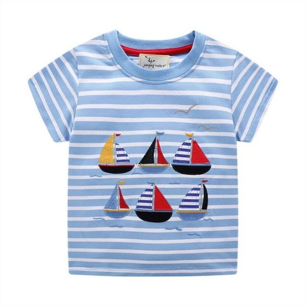 

baby boys clothes cotton t shirt for boy t shirt for boy kids fashion tees children outwear baby stripes summer t shirt, Blue