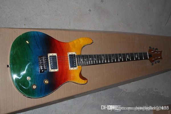

wholesale new arrival birds inlay fingerboard prs 22 fret electric guitar agate blue aged vos