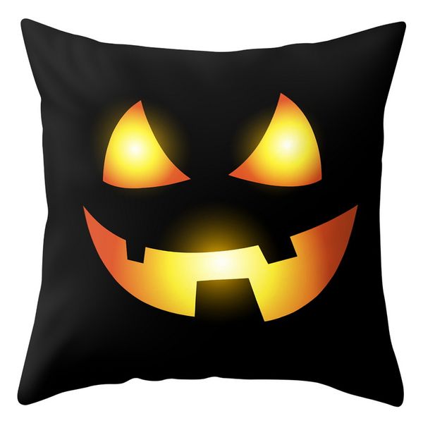 

new trick or treat/pumpkin print cushion cover happy halloween pillow cover velvet throw cushion case letter print