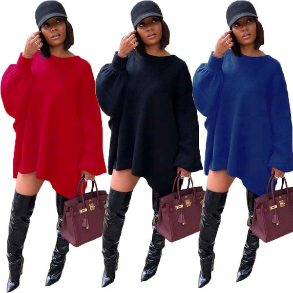 

осень зима большие толстовки женщин с длинным рукавом фонаря свободные толстовки случайные женский флис теплый нерегулярный пуловер nzk-1675, Black;gray