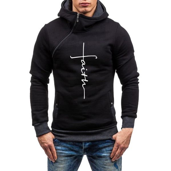 

2020 spring luxury mens slim hoodies side zipper sweatshirts designer hoodie men long sleeved hoodies hip hop black gray pullover streetwear