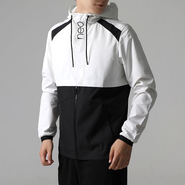 

new fashion jacket for mens sweatshirt with letters printed light-weight casual sportswear coats clothing 2 colors size s-2xl, Black;brown