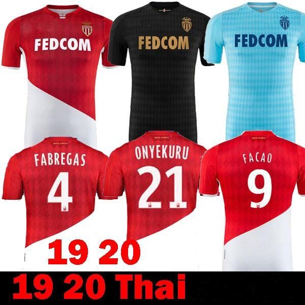 

19 20 AS Monaco Soccer Jerseys FABREGAS 2019 2020 GOLOVIN FALCAO Football Shirt TIELEMAN GELSON.M Maillot de Foot Ben Yedder men jersey