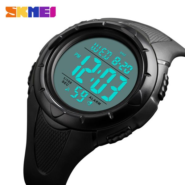 

new skmei brand sport digital watch outdoor men watch simple 5bar waterproof light display alarm clock montre homme 1535 men's, Slivery;brown