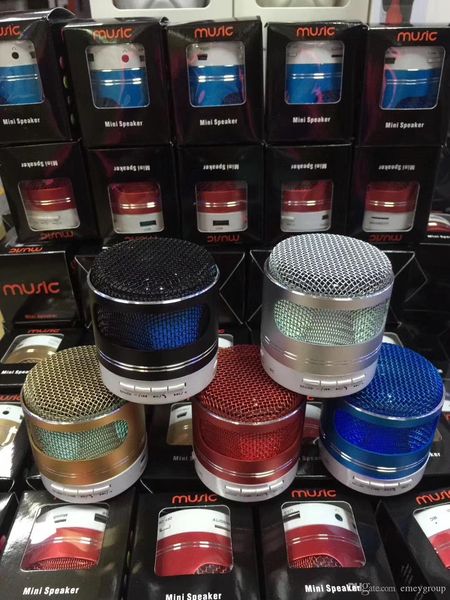 

2018 prodduct led speaker s09 enhanced speaker led light ring super bass metal mini portable beat hi-fi bluetooth handfree