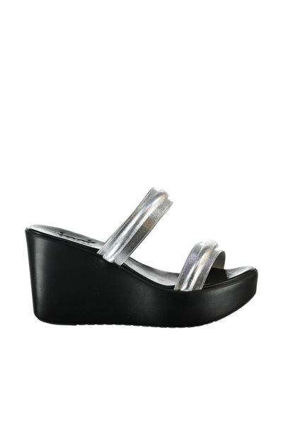 

pearl genuine leather anthracite female slippers 120130001155, Black