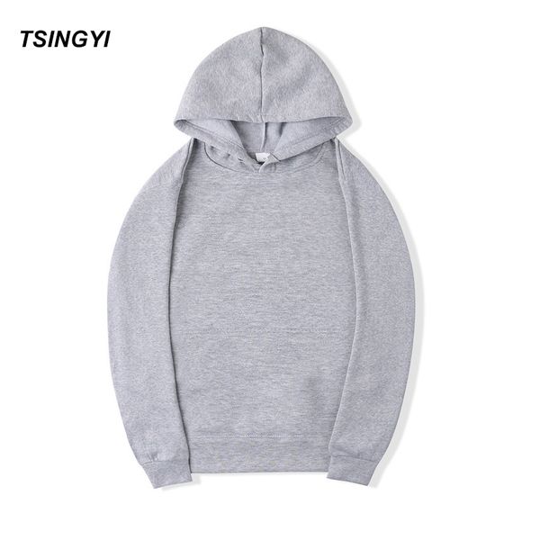 

tsingyi fleece hooded solid men's hoodies black grey blue red long sleeve casual streetwear sweat homme men hoodie sweatshirt