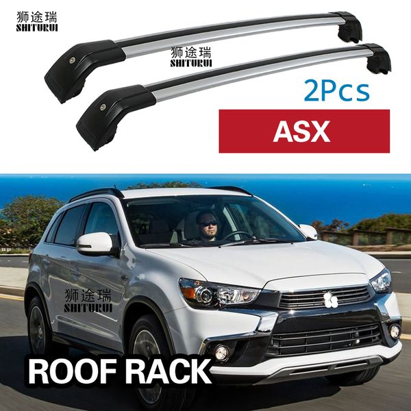 

shiturui 2pcs roof bars for mitsubishi asx 5 door suv 2013+ aluminum alloy side bars cross rails roof rack luggage