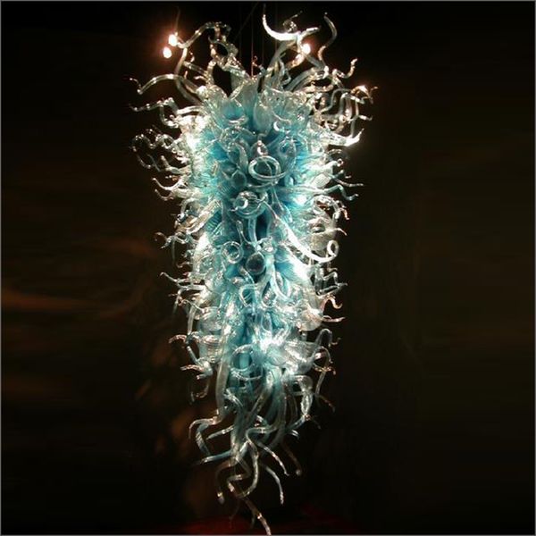 

art glass chihuly style multi colored crystal led chandelier light customized colored bright colorful mouth blown borosilicate pendant lamps