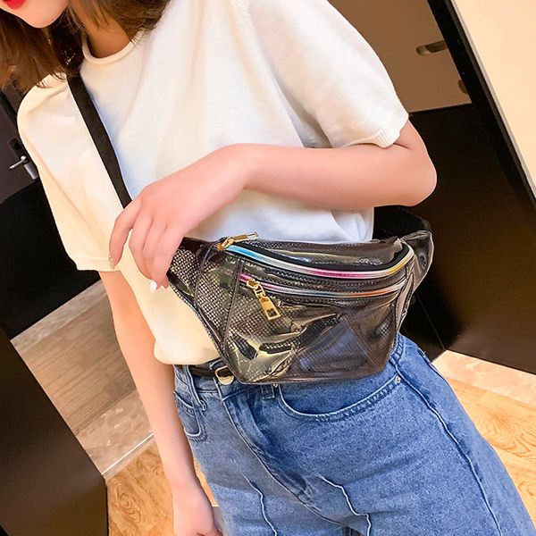 

fashion neutral wild transparent mesh pockets trend shoulder messenger bag bolsa feminina transversal fashion #y2