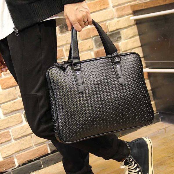

briefcases tidog hand-woven shoulder fashion casual crossbody bag briefcase