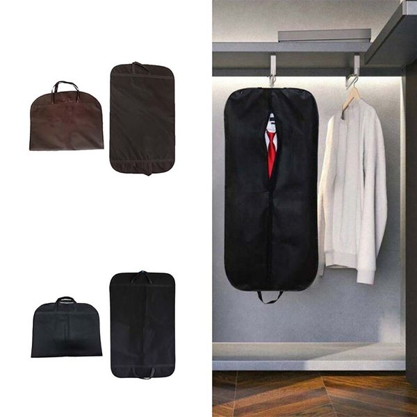 

thick non-woven fabric dustproof suit carrier garment bag dustproof cover breathable bag wardrobe organizer folding protector