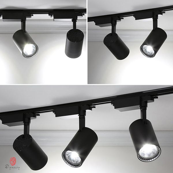 

modern led track lights 7w high power white aluminum spotlight super bright ajustable super market shop ceiling dynasty lighting ship
