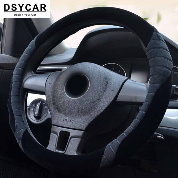 

1pcs univeral car vehicle furry steering wheel cover short velvet car wheel cushion protector suitable for 38cm steering