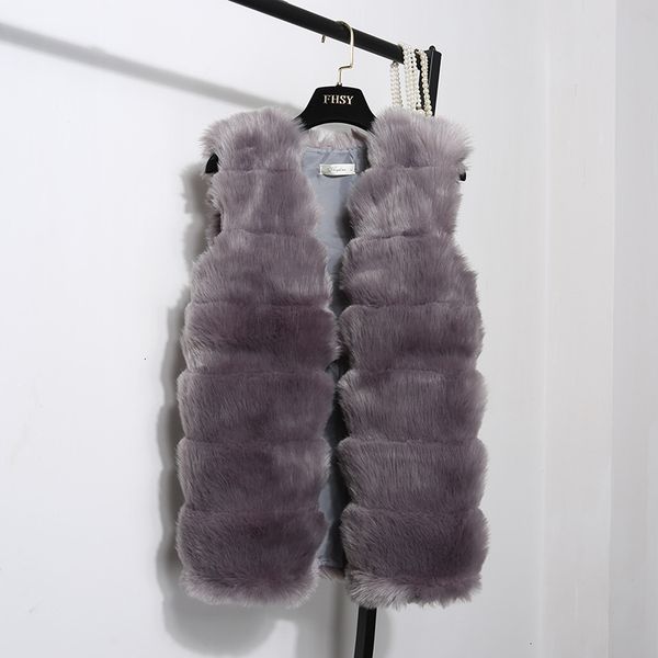 

fashion casual artificial fur fluffy plain waistcoat loose versatile 2019 autumn winter female women waistcoat vest jacket, Black;white