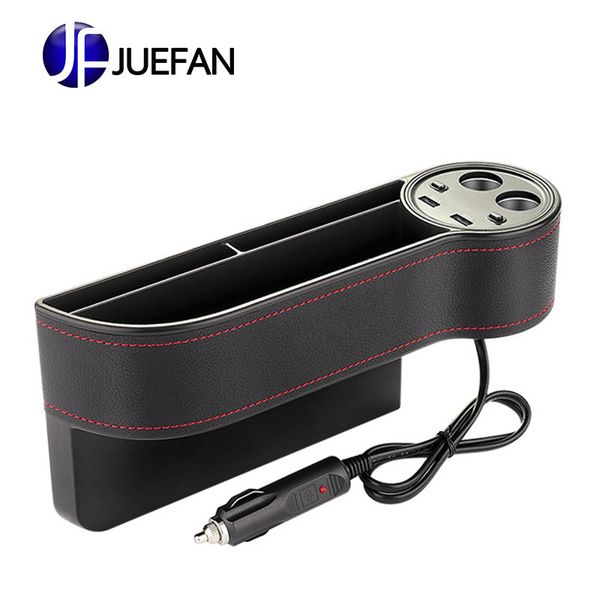 

car charger car seat gap storage storage box multi-function dual usb charger