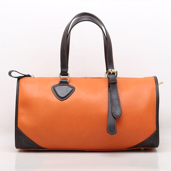 

women's leather bags cowhide skeleton-skin casual boston bag pillow bag large capacity