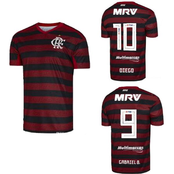 

new brazil club flamengo home red away white soccer jersey 19 20 camisa de futebol diego gabriel b.henrique arrascaeta football shirts 2019, Black;yellow