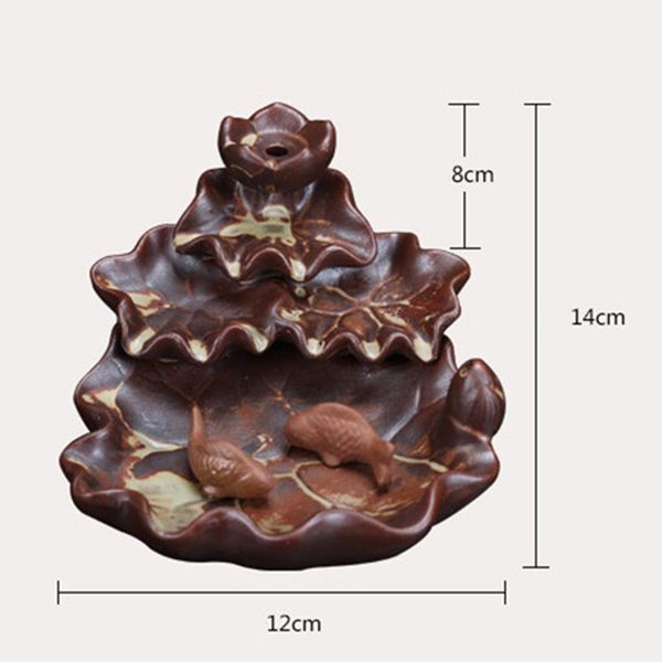 

hho-two карп backflow курильница держатели home decor керамические два карп стик благовония конусы держатель ароматерапия плиты censer друго