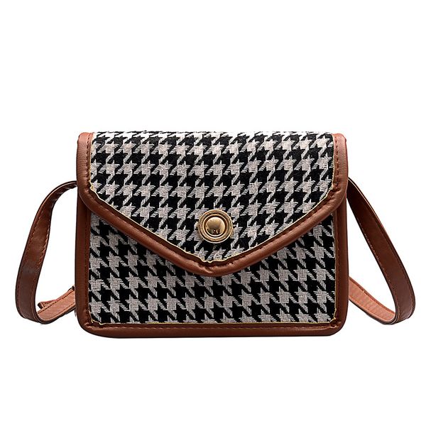 

women's bag 2020 spring new fashion casual lattice small square bag korean shoulder messenger