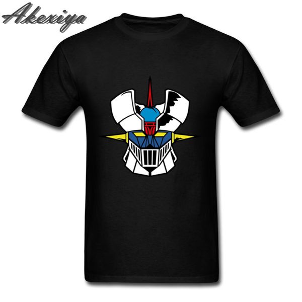 

2019 new arrival anime mazinger z summer breathable customized men t shirt cotton short sleeve men's clothing tees, White;black